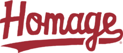 HOMAGE Logo - Script - Red